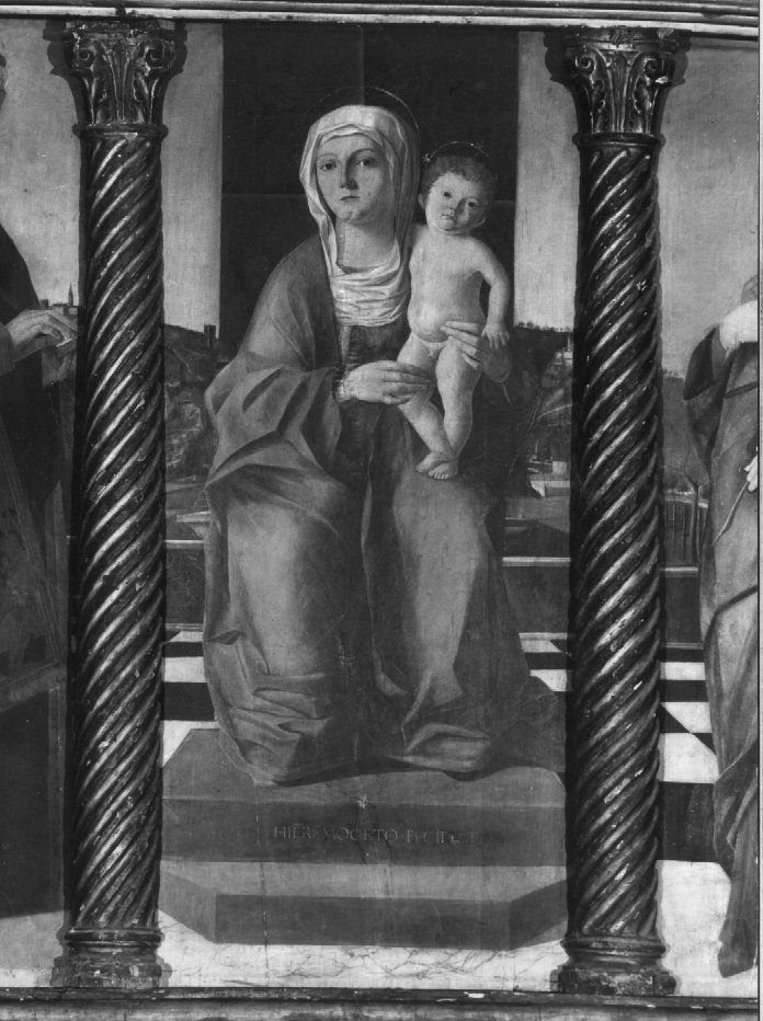 Madonna con Bambino (dipinto) di Mocetto Girolamo (attribuito) (sec. XVI)
