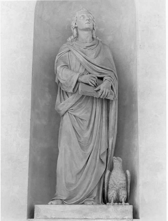 San Giovanni Evangelista (statua, elemento d'insieme) di Zajec (Saitz) Valentino (sec. XIX)