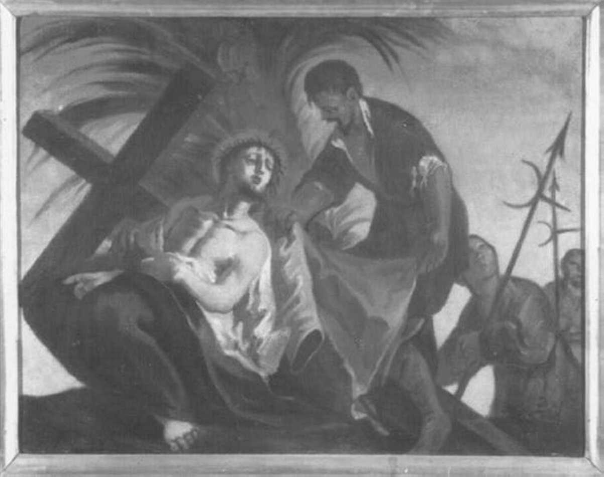 stazione X: Gesù spogliato e abbeverato di fiele (dipinto) di Cignaroli Giuseppe detto Padre Felice (sec. XVIII)