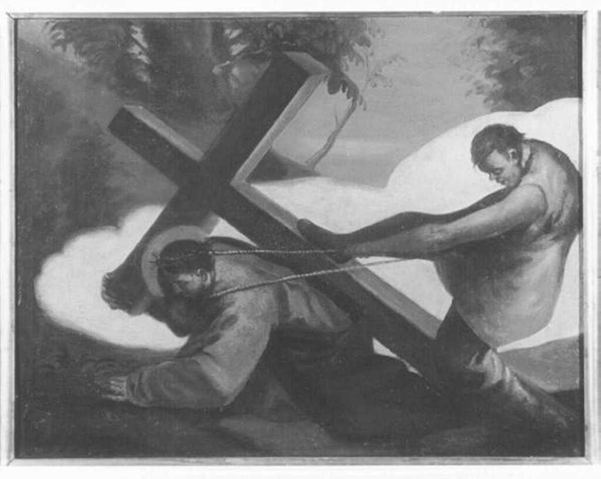 Cristo cade sotto la croce (dipinto) di Cignaroli Giuseppe detto Padre Felice (sec. XVIII)