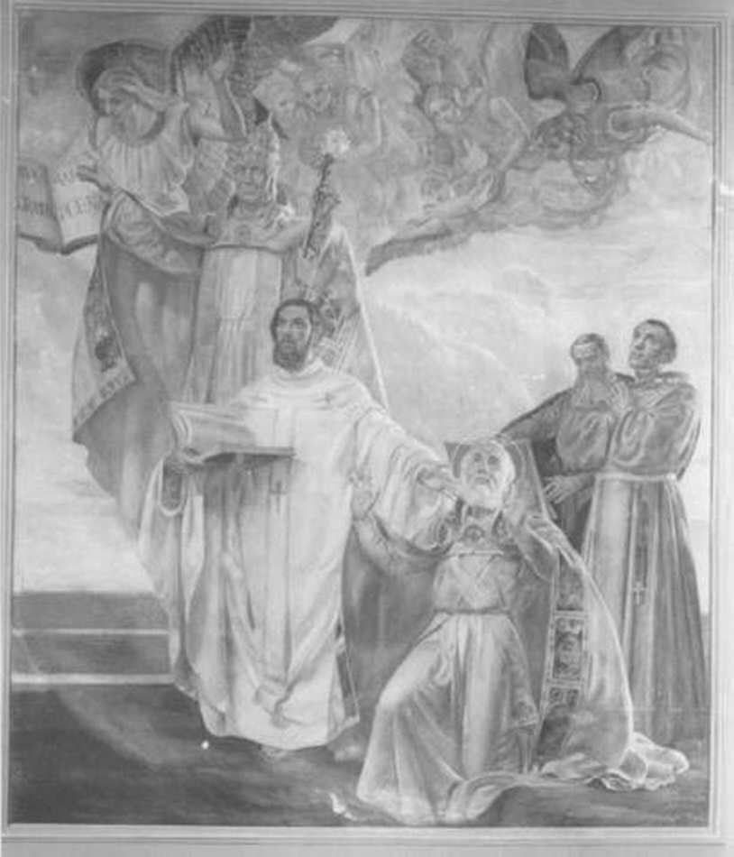 papa Pio IX proclama il dogma dell'Immacolata Concezione (dipinto) di Pegrassi Agostino (secondo quarto sec. XX)