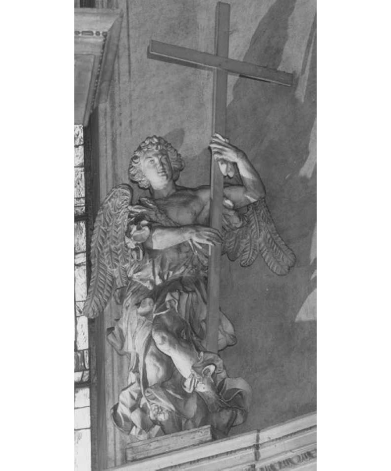 angelo con simbolo della passione: croce (statua) di Marinali Orazio (attribuito), Cuzzetti Andrea (attribuito) (sec. XVII)