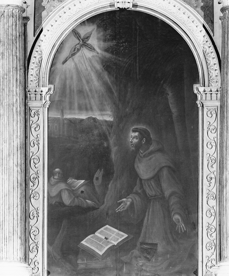 San Francesco d'Assisi riceve le stimmate (dipinto) - ambito veneto (sec. XVII)