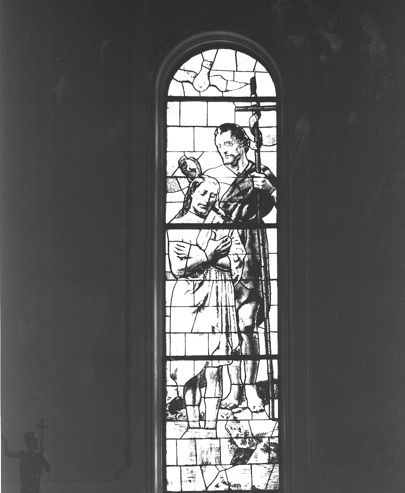battesimo di Cristo (vetrata) di Lunardi Girolamo (attribuito) (sec. XX)