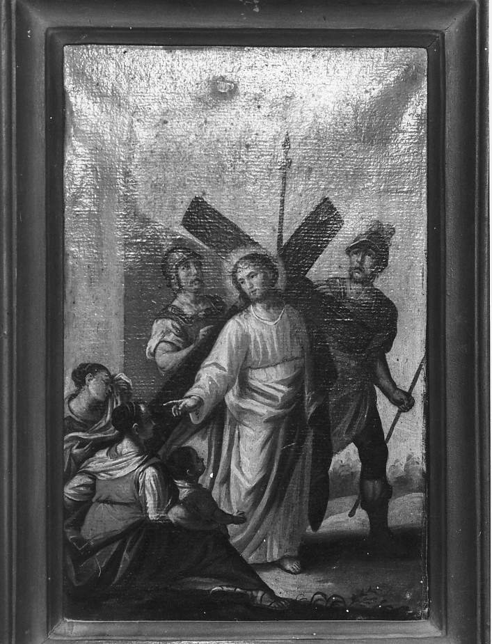 stazione VIII: Gesù consola le donne di Gerusalemme (dipinto) - ambito veronese (seconda metà sec. XIX)