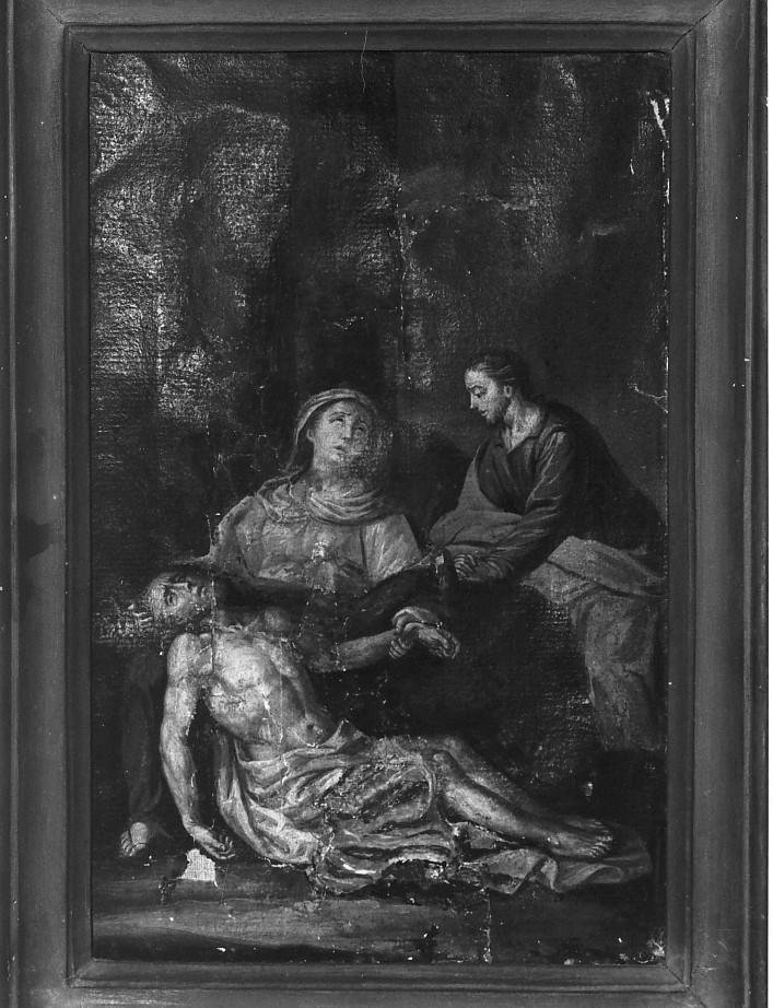 stazione XIII: Gesù deposto dalla croce (dipinto) - ambito veronese (seconda metà sec. XIX)