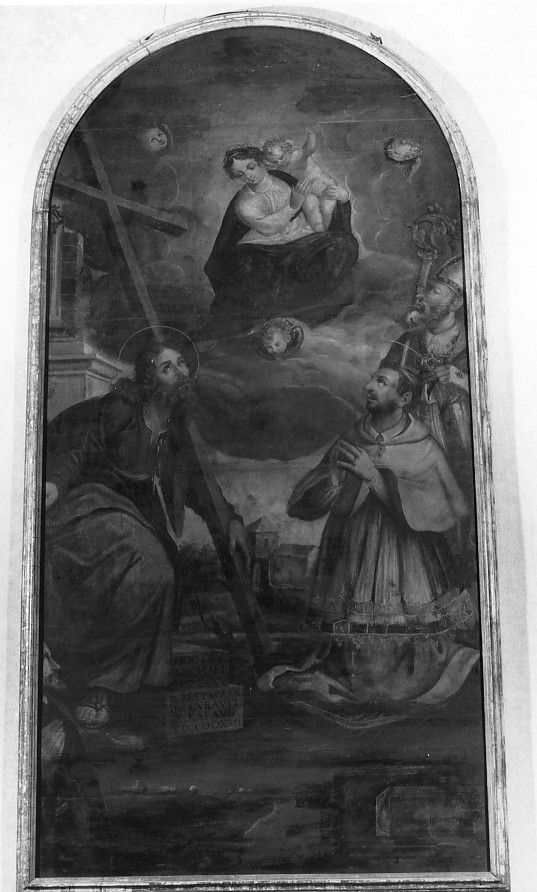 Cristo portacroce e santi (dipinto, opera isolata) - ambito veronese (sec. XVIII)