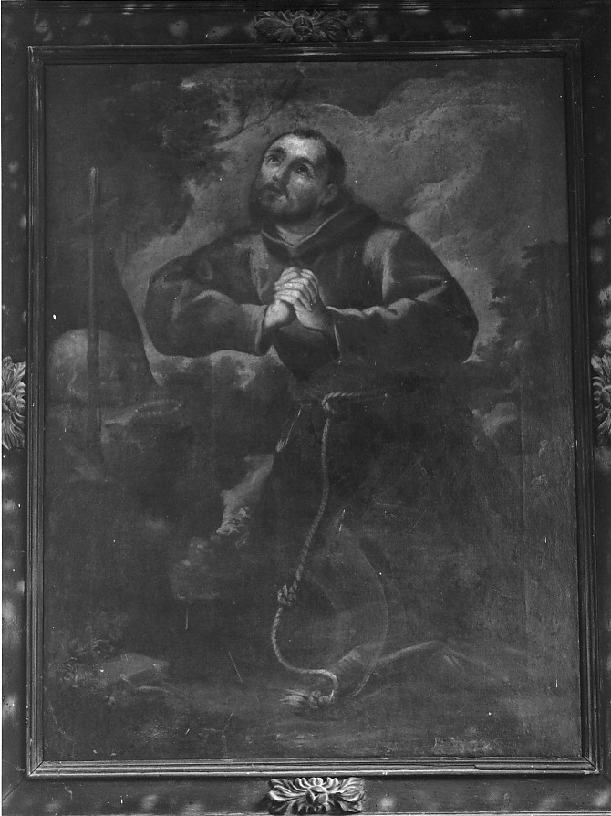 San Francesco d'Assisi in preghiera (dipinto) - ambito veneto (sec. XVIII)
