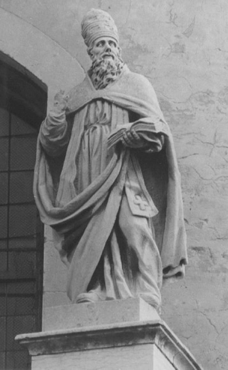 Dottore della Chiesa (statua) di Rosa Antonio (cerchia) (sec. XIX)