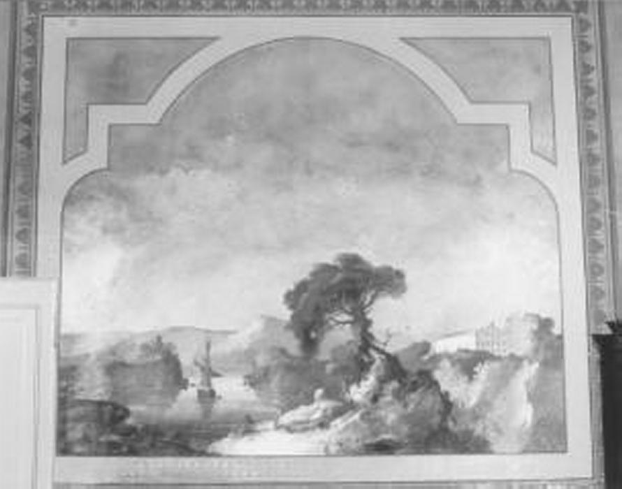 paesaggio fluviale (dipinto) di Bison Giuseppe Bernardino (maniera) (seconda metà sec. XIX)
