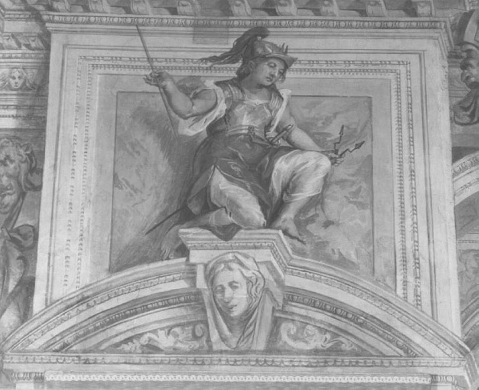 allegoria della guerra (dipinto) di Vassillacchi Antonio detto Aliense, De Ferrari Antonio detto Foler (attribuito) (fine/inizio secc. XVI/ XVII)