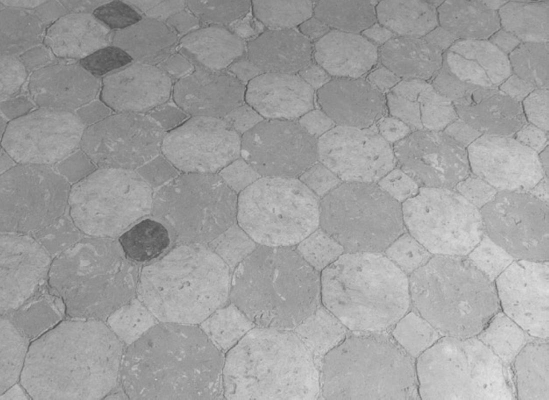 pavimento, frammento - ambito veneto (fine/inizio secc. XVI/ XVII)