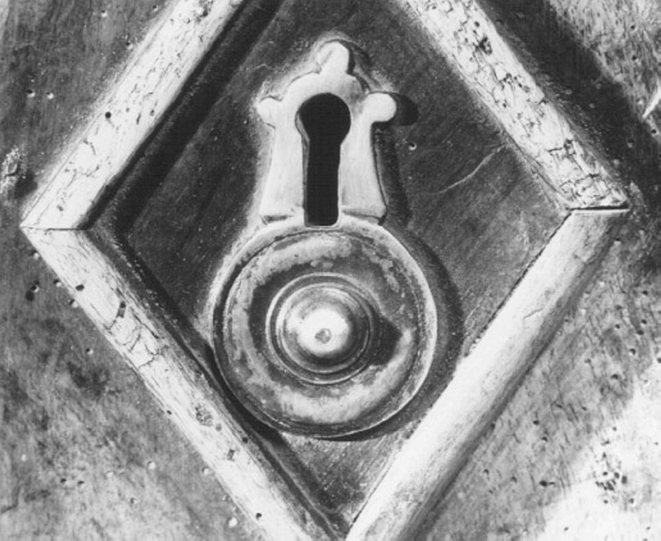 bocchetta di serratura, elemento d'insieme - produzione veneta (sec. XIX)