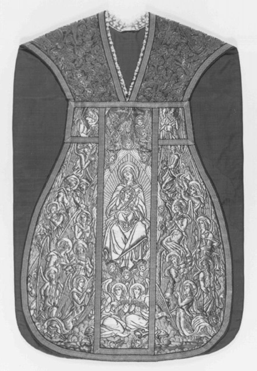 Madonna con Bambino e angeli (decorazione, elemento d'insieme) di Poncet Gaspard, Henry J. A (sec. XIX)