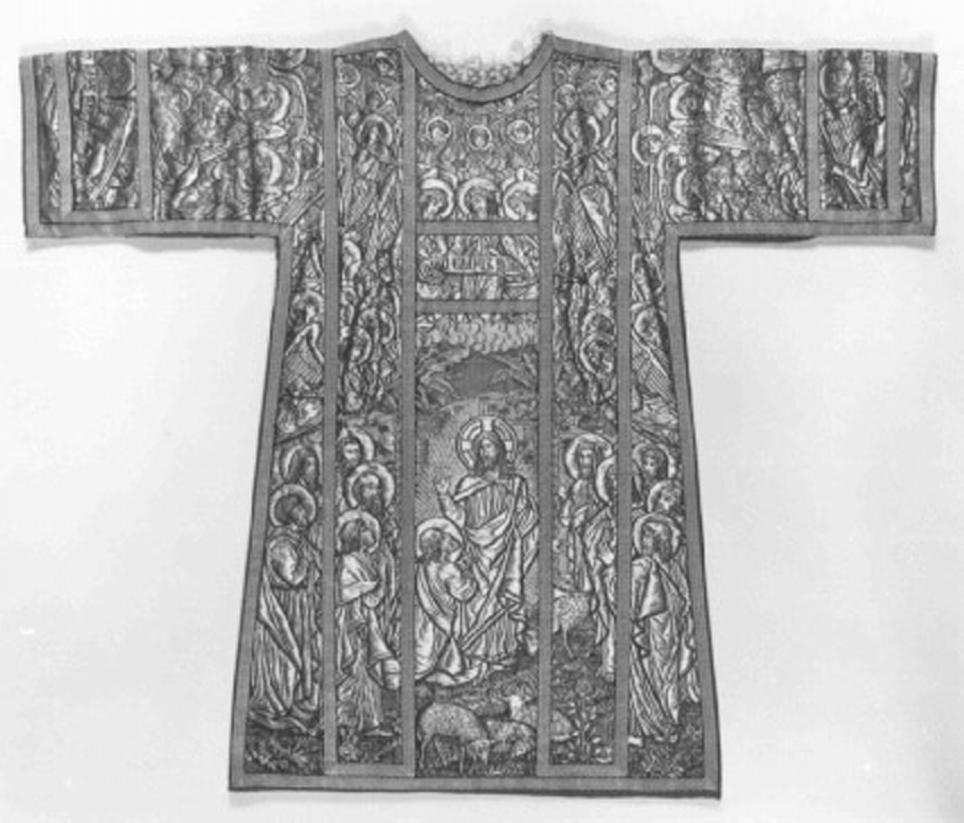 Cristo consegna le chiavi a San Pietro (decorazione, elemento d'insieme) di Poncet Gaspard, Henry J. A (sec. XIX)