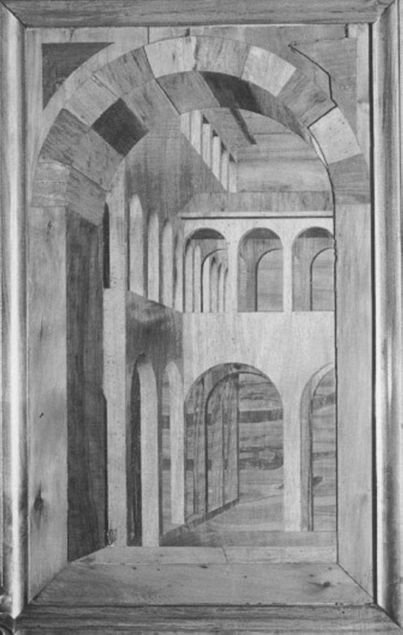 decorazione a intarsio, elemento d'insieme di Abbati Pietro Antonio (fine sec. XV)