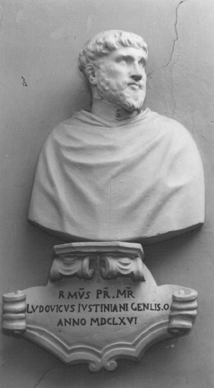 busto ritratto d'uomo (statua, elemento d'insieme) di Marinali Orazio (cerchia) (sec. XVIII)