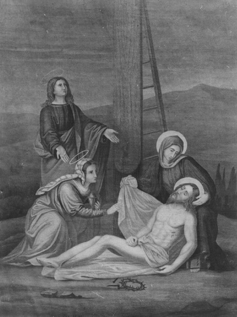 stazione XIII: Gesù deposto dalla croce (dipinto) - ambito vicentino (sec. XVII)