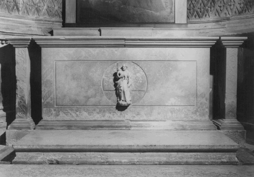 mensa d'altare di Giovanni Di Giacomo Da Porlezza (attribuito) (secc. XV/ XVI)