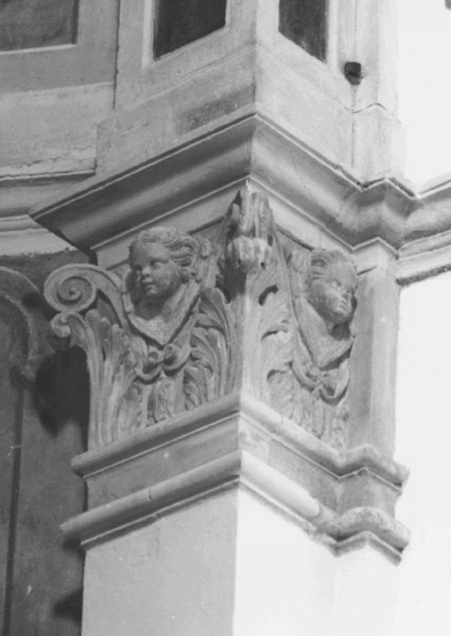 cherubini e motivi decorativi fitomorfi (capitello, serie) di Squarise Francesco (attribuito), Piva Luigi (attribuito) (sec. XIX)