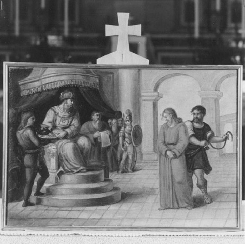 stazione I: Gesù condannato a morte (dipinto) - ambito veneto (primo quarto sec. XIX)