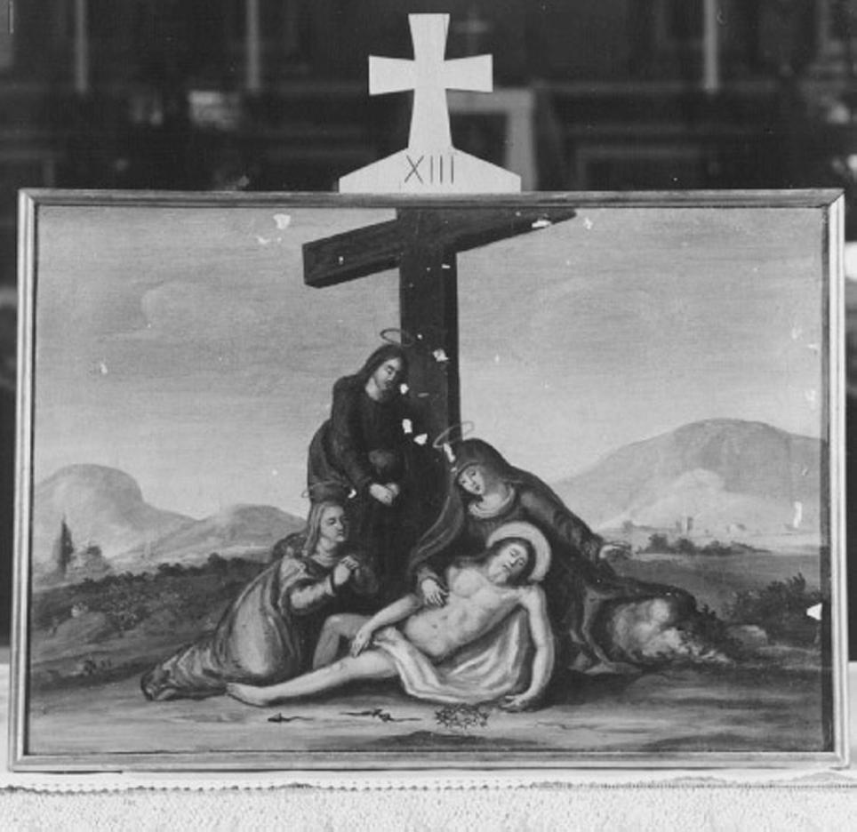 stazione XIII: Gesù deposto dalla croce (dipinto) - ambito veneto (primo quarto sec. XIX)