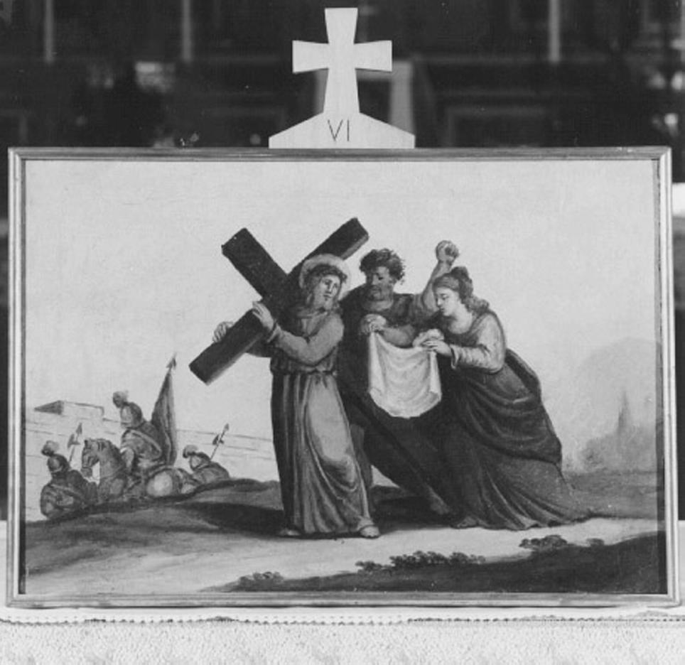 stazione VI: Gesù asciugato dalla Veronica (dipinto) - ambito veneto (primo quarto sec. XIX)