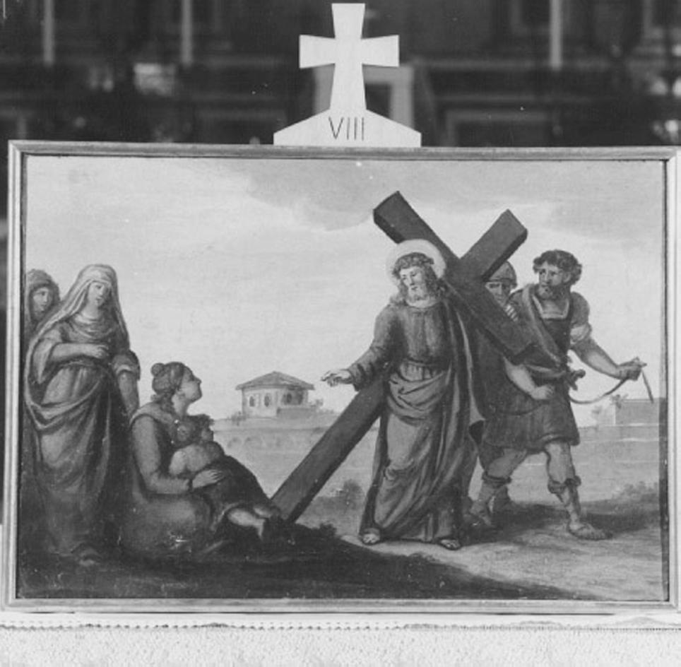 stazione VIII: Gesù consola le donne di Gerusalemme (dipinto) - ambito veneto (primo quarto sec. XIX)