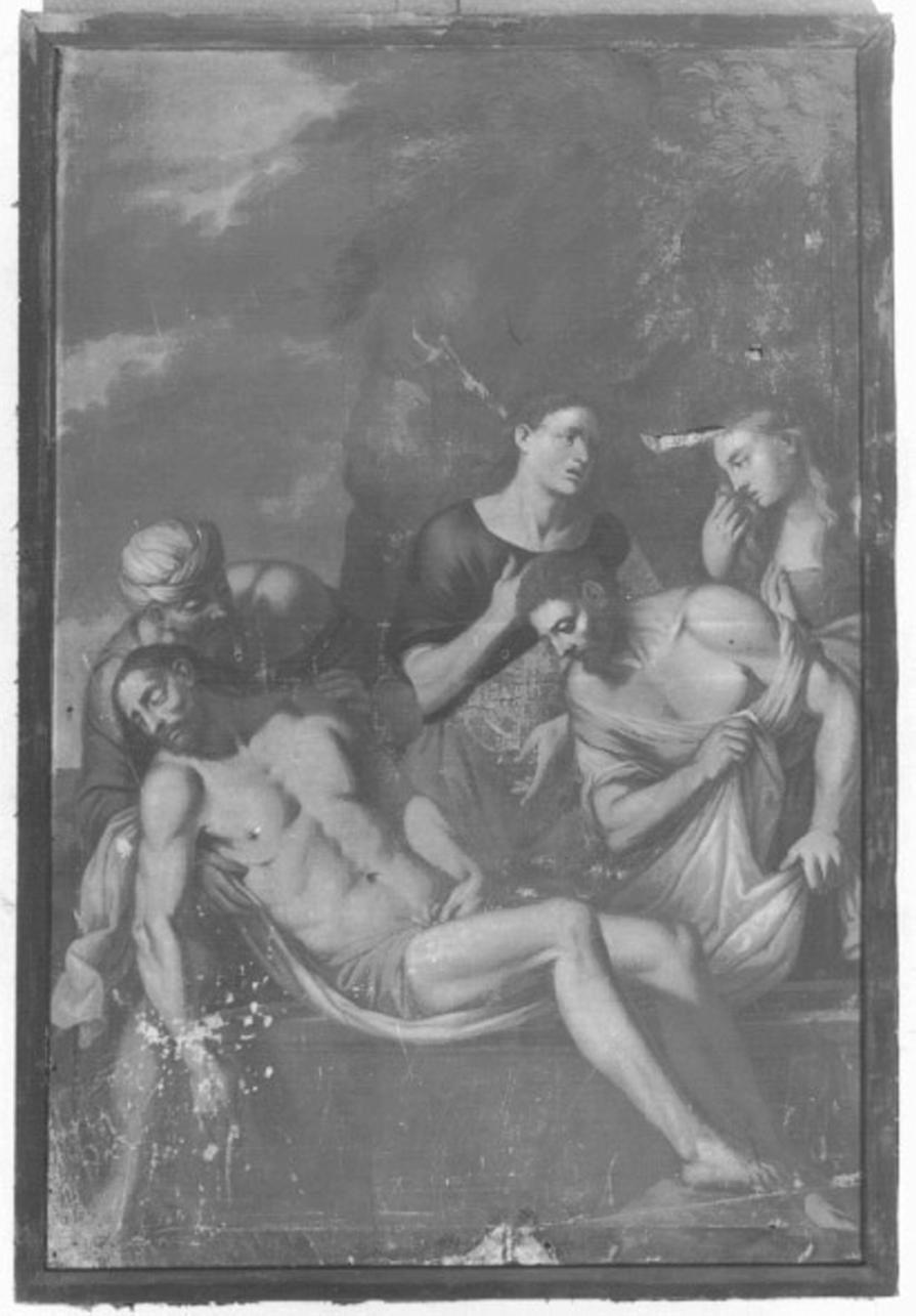 deposizione di Cristo nel sepolcro (dipinto) di Cozza Giovanni (sec. XVII)