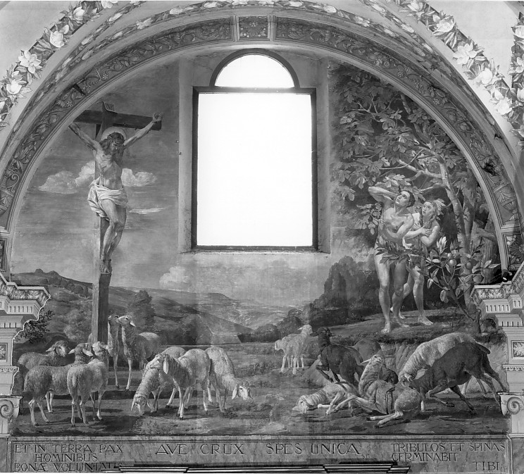 Cristo crocifisso (dipinto) di Pegrassi Agostino (sec. XX)
