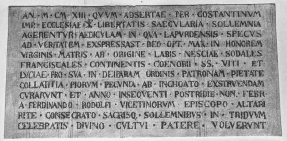 iscrizione (lapide) - ambito vicentino (sec. XX)