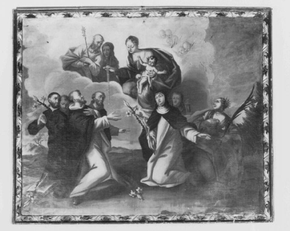 Madonna con Bambino tra Santi domenicani (dipinto) - ambito vicentino (prima metà sec. XVIII)