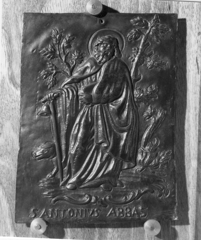 Sant'Antonio Abate (placchetta) - produzione veronese (sec. XVIII)