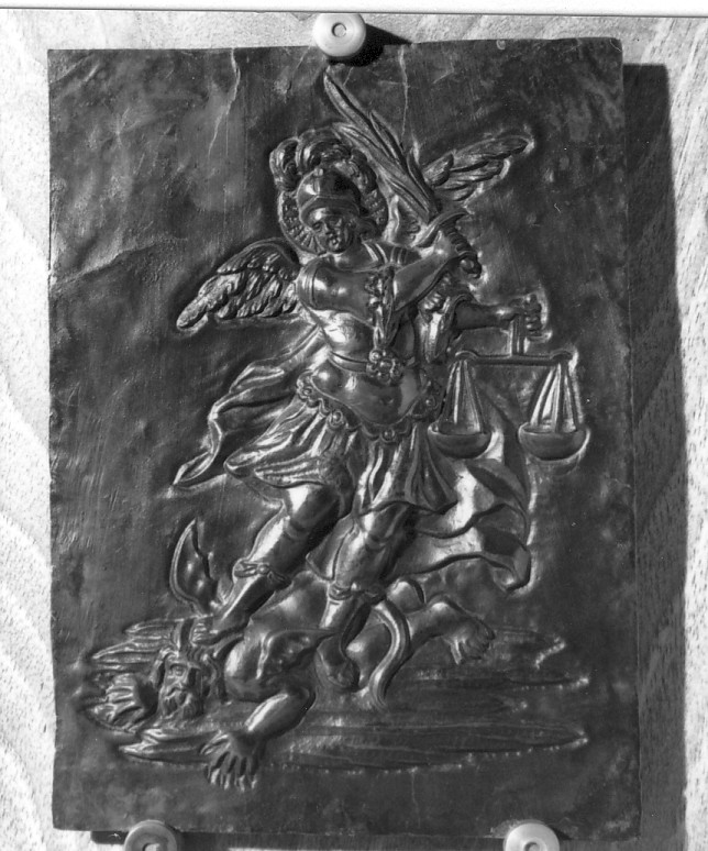 San Michele Arcangelo (placchetta) - produzione veronese (sec. XVIII)