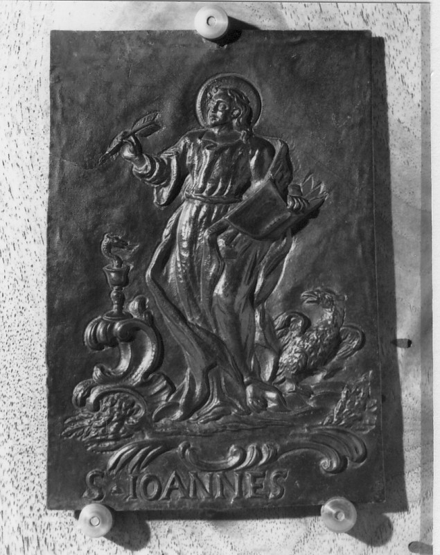 San Giovanni Evangelista (placchetta) - produzione veronese (sec. XVIII)
