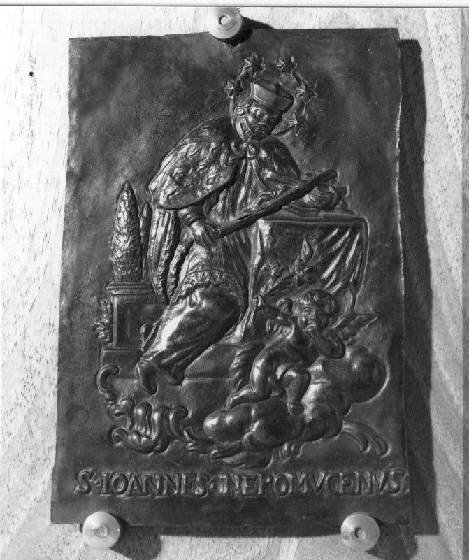 San Giovanni Nepomuceno (placchetta) - produzione veronese (sec. XVIII)