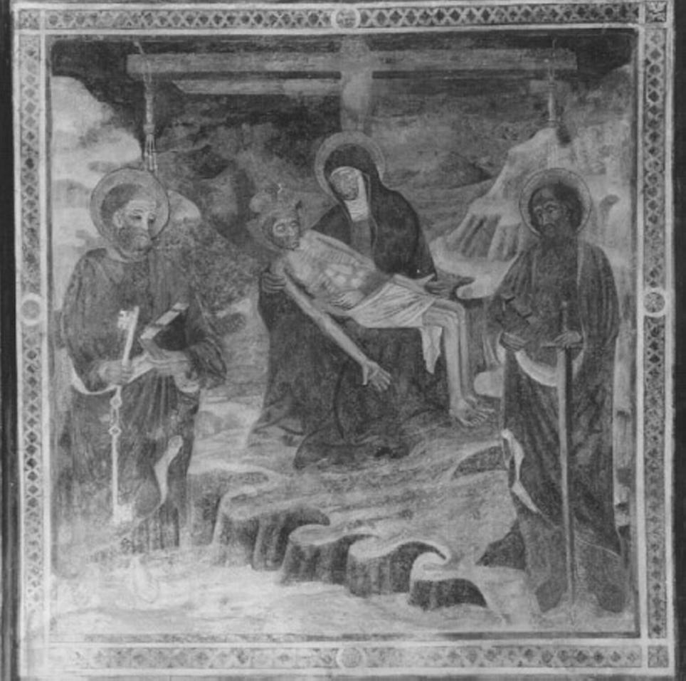 compianto sul Cristo morto (dipinto) - ambito Italia settentrionale (secc. XV/ XVI)