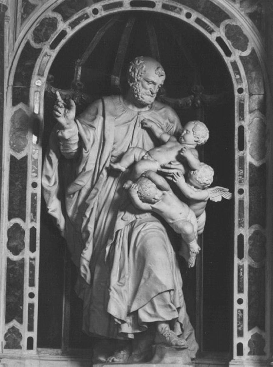 San Giuseppe e Gesù Bambino (statua) di Marinali Orazio (sec. XVIII)