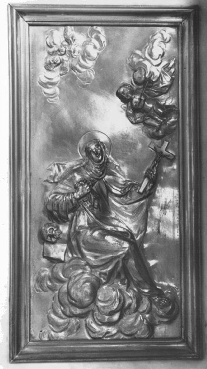 Santa Teresa d'Avila (decorazione plastica) di Massari Giorgio (maniera) (sec. XVIII)