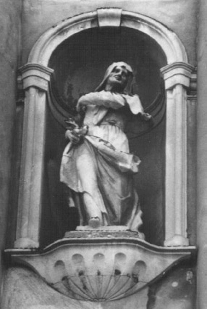Santa (statua) di Bartolomei Francesco (attribuito), Leoni Francesco (attribuito), Uliaco Francesco (attribuito) (sec. XVIII)