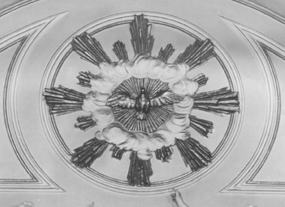colomba dello Spirito Santo (decorazione plastica) - ambito vicentino (sec. XIX)