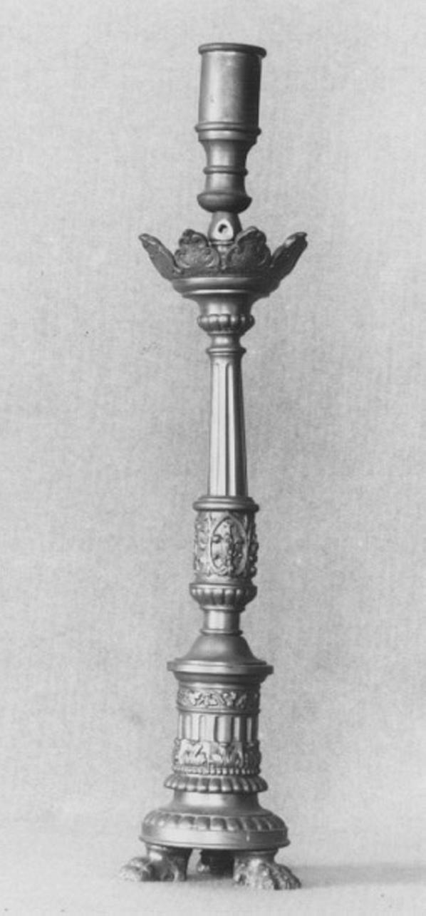 candeliere d'altare, serie - ambito vicentino (sec. XIX)