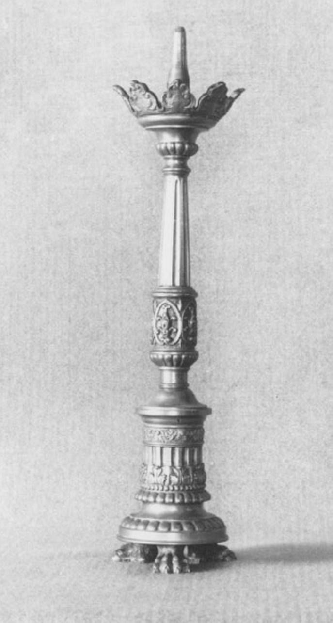 candeliere d'altare, serie - ambito vicentino (sec. XIX)