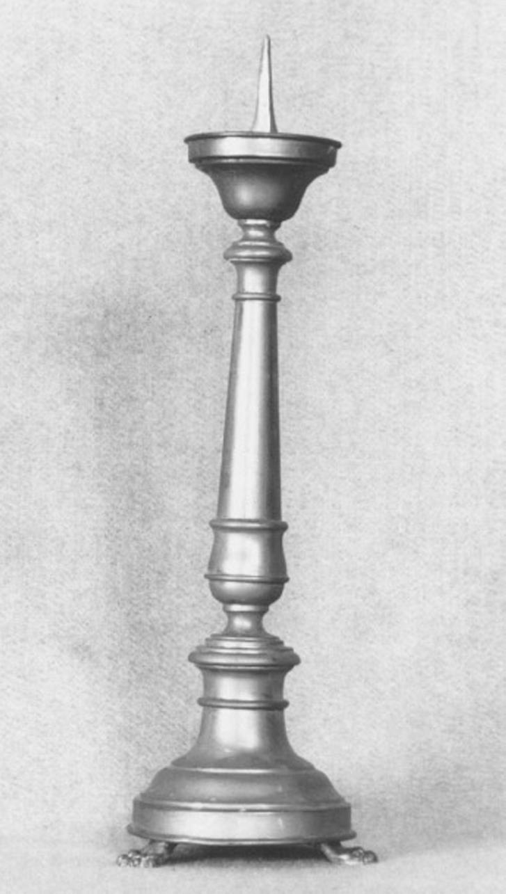 candeliere d'altare - ambito vicentino (secc. XIX/ XX)