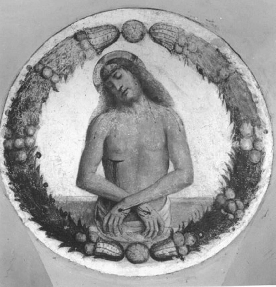 Cristo in pietà (dipinto) di Fogolino Marcello, Speranza Francesco (sec. XVI)
