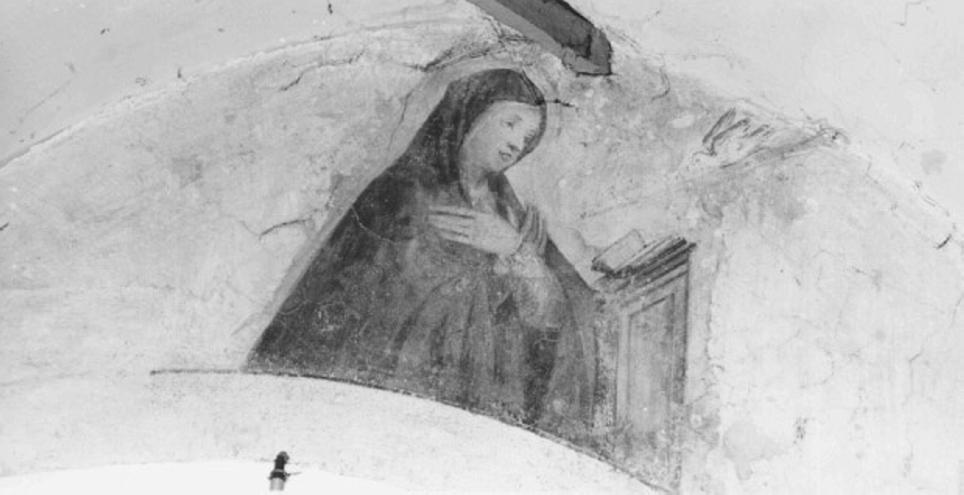 Madonna annunciata (dipinto) di Fogolino Marcello, Speranza Francesco (sec. XVI)