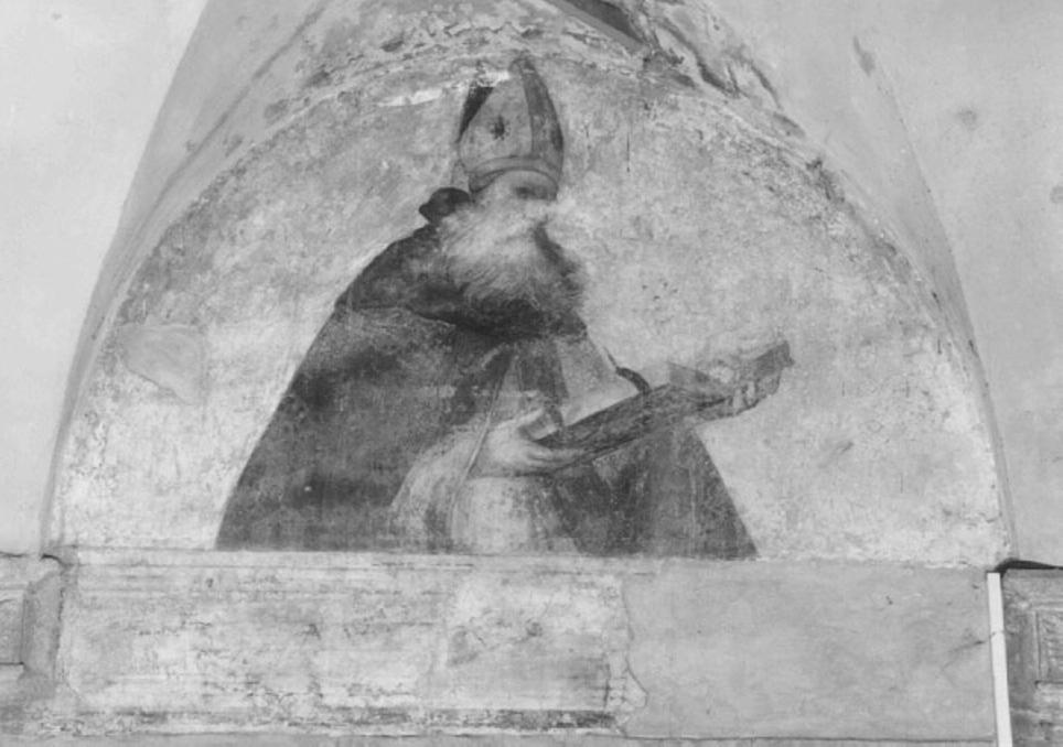 Sant'Agostino (dipinto, frammento) di Fogolino Marcello, Speranza Francesco (sec. XVI)