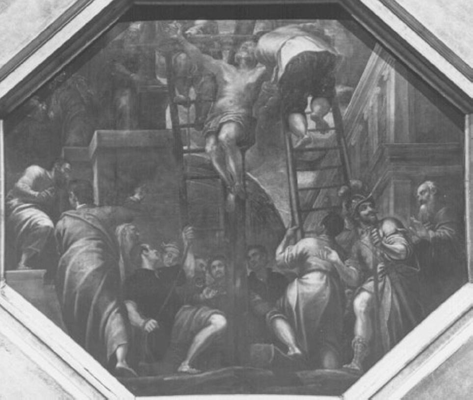 crocifissione di San Filippo (dipinto, elemento d'insieme) di Maganza Alessandro (sec. XVII)
