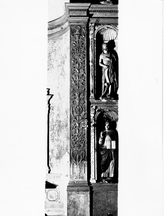 motivi decorativi a candelabra (lesena) - ambito veneto, ambito lombardo (sec. XV)