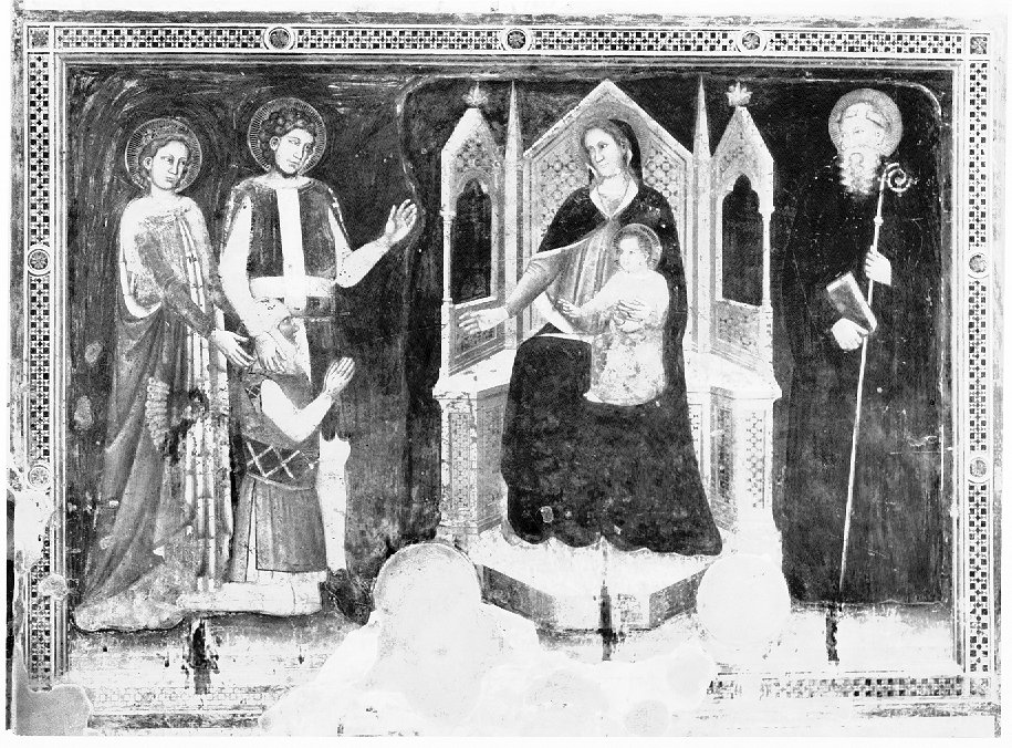 Madonna con Bambino in trono (dipinto) di Secondo Maestro di San Zeno (attribuito) (seconda metà sec. XIV)